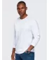 Tricou pentru bărbați OMBRE OM-LSBL-0142 ALB