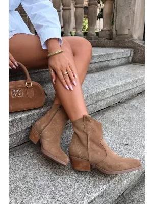 Botine de dama BIG STAR SHOES TT274953 BEJ