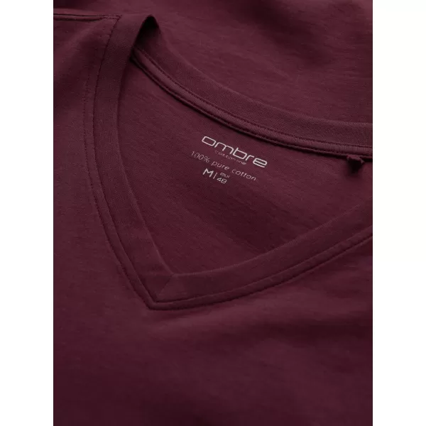  Tricou pentru bărbați OMBRE L171 BURGUNDIA 