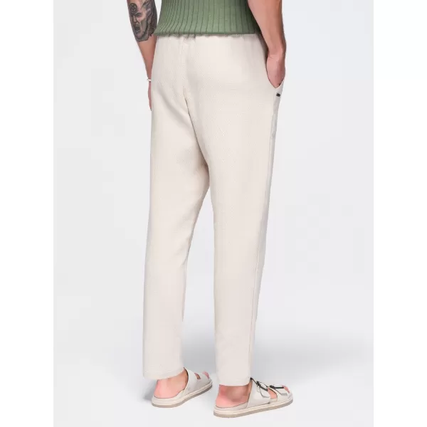  Pantaloni pentru bărbați OMBRE OM-PACP-0310 APROAPE ALB 