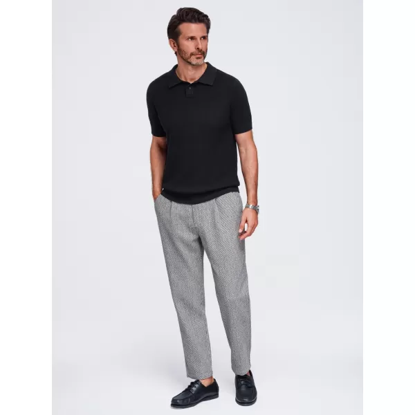  Tricou polo pentru bărbați OMBRE OM-POSS-0178 NEGRU 
