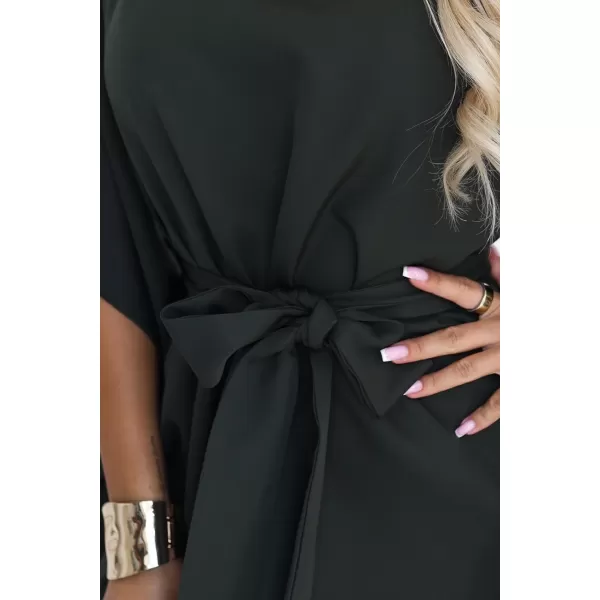  Rochie NUMOCO SOFIA 287-46 KAKI ÎNCHIS 
