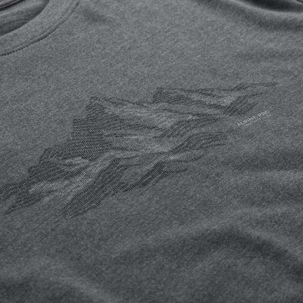  Tricou funcțional pentru bărbați ALPINE PRO GREM 3 VARIANTA DE COMPUTER GRI ÎNCHIS ADEVĂRAT 