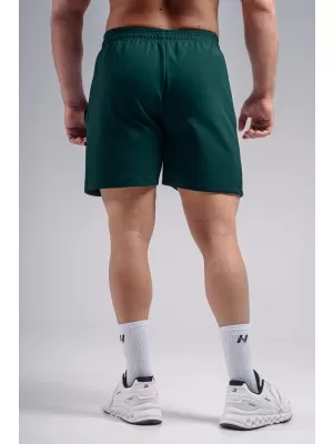 Pantaloni scurți de antrenament supradimensionați NEBBIA PRIMAL 876 VERDE ÎNCHIS