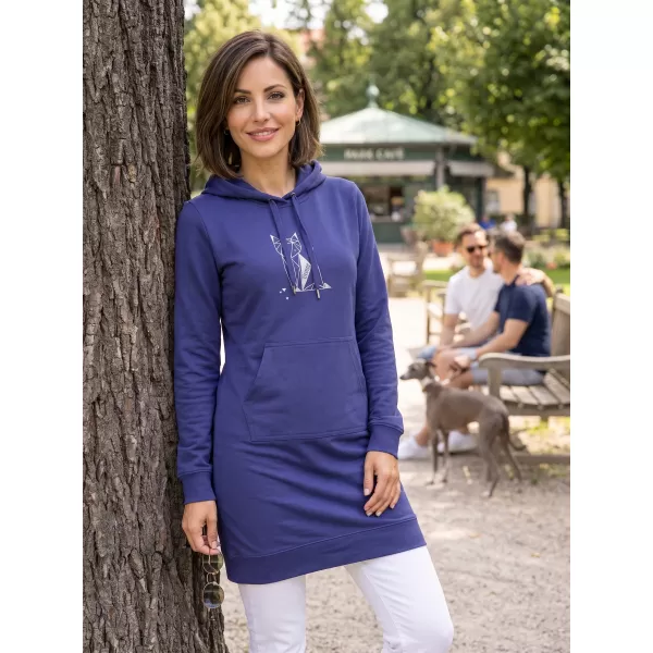  Hanorac prelungit dama ALTISPORT ALW091419 ALBASTRU MIEZUL NOPȚII 