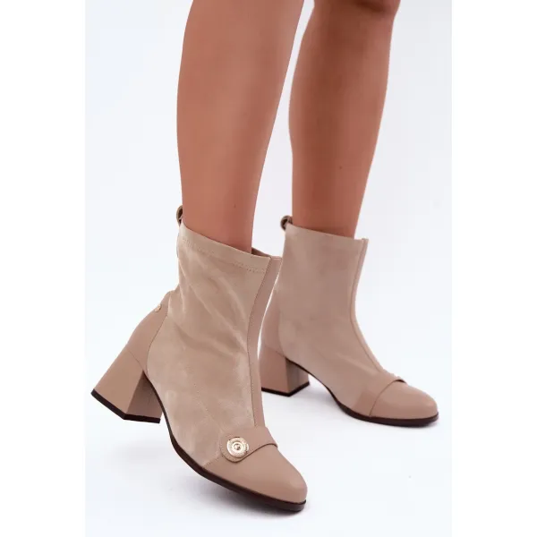  Botine de dama MACIEJKA K7819-04/00-7 BEJ 