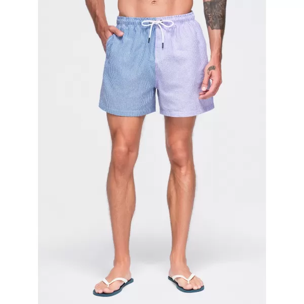 Pantaloni scurți pentru bărbați OMBRE OM-SRSS-0215 ALBASTRU ȘI VIOLET 