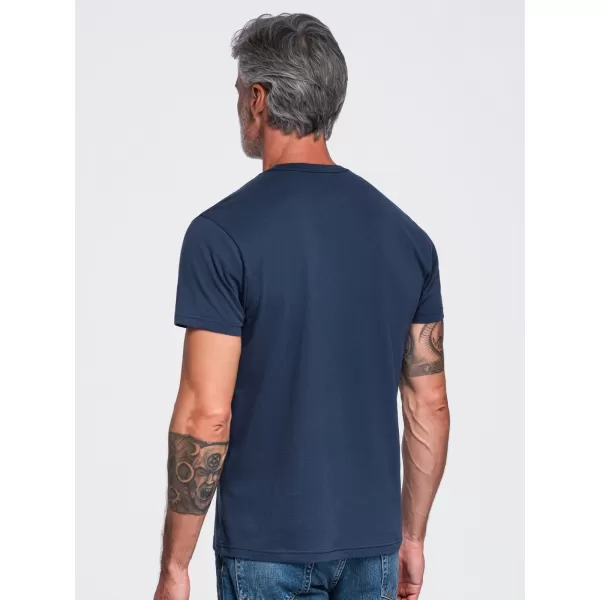  Tricou pentru bărbați OMBRE OM-TSCT-0305 ALBASTRU MARIN 