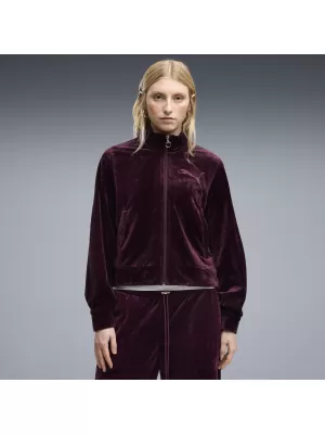 Geaca de dama PUMA ESS ELEVATED VELOUR TRACKJACKET 69402124 RUBY NOIR