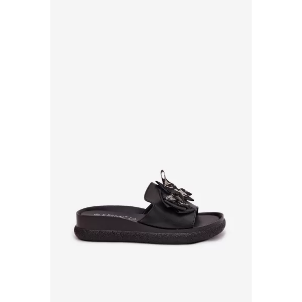  Papuci de damă S.BARSKI KV61-6061 NEGRU 