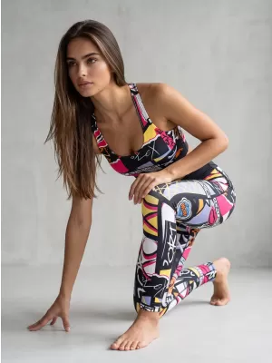 Jambiere funcționale lungi premium pentru femei (dimensiuni noi) ALTISPORT VOJ/ALW041LEG05 NEGRU
