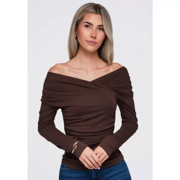  Bluza de dama OMBRE OW-TS-E0088 MARO 