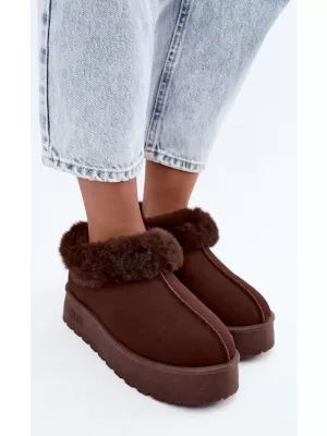 Oameni de zăpadă pentru femei BIG STAR SHOES UU274203 UMBRE MARO/BEJ