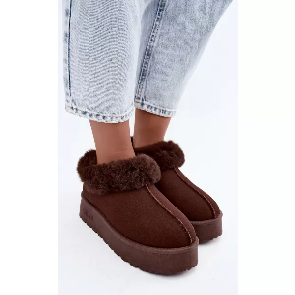  Oameni de zăpadă pentru femei BIG STAR SHOES UU274203 UMBRE MARO/BEJ 