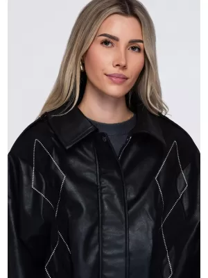 Geaca de dama OMBRE OW-JT-E0004 NEGRU