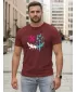 Tricou pentru bărbați DSTREET NX5100R-BU BURGUNDIA