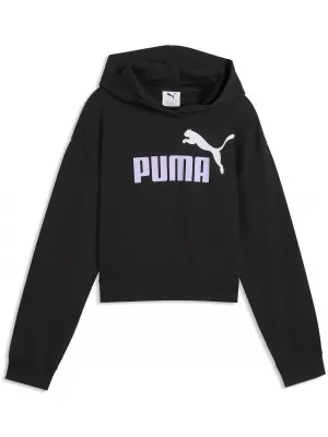 Hanorac pentru copii PUMA ESS 2 COLOR NO. 1 LOGO SHORT LENGTH HOOD 68607255 PUMA NEGRU/LEVĂNȚICĂ DESCHISĂ