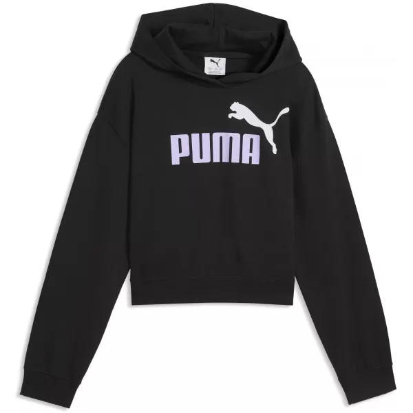  Hanorac pentru copii PUMA ESS 2 COLOR NO. 1 LOGO SHORT LENGTH HOOD 68607255 PUMA NEGRU/LEVĂNȚICĂ DESCHISĂ 