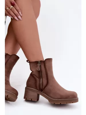 Botine de dama S.BARSKI HY62-8101 CAFEA
