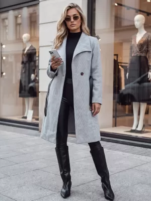 Palton de damă DSTREET NY0649 GRI DESCHIS