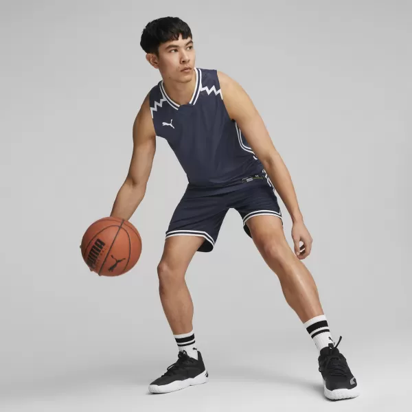  Tricou pentru bărbați PUMA HOOPS TEAM GAME JERSEY 676628-03 PUMA NAVY 