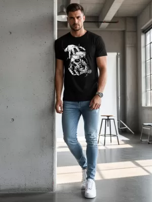 Tricou pentru bărbați DSTREET NX049R NEGRU