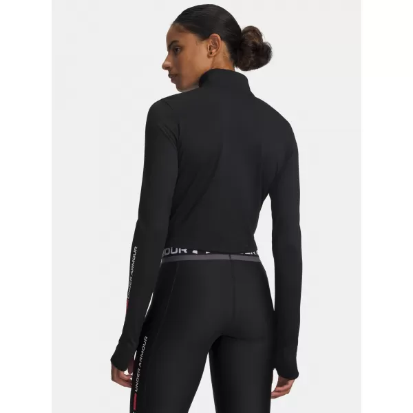  Tricou pentru femei UNDER ARMOUR TECH BRANDED 1/2 ZIP 6009988-001 NEGRU 