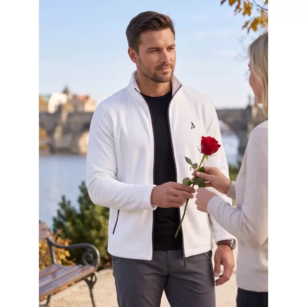  Hanorac pentru bărbați din fleece ALTISPORT ALM002852 ALB 