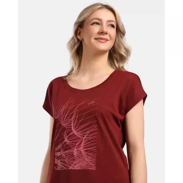  Tricou funcțional de damă KILPI ARONY-W 1L0304KI ROȘU ÎNCHIS 