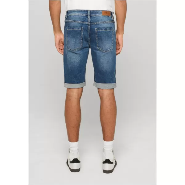  Pantaloni scurți pentru bărbați URBAN CLASSICS TB8457 ALBASTRU MEDIU PROFUND SPĂLAT 