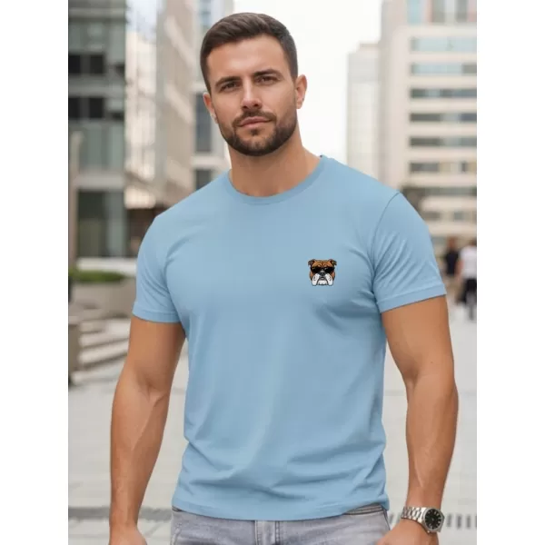  Tricou pentru bărbați DSTREET NX0125R-SK ALBASTRU DESCHIS 