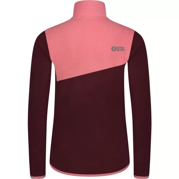  Hanorac ușor de damă din fleece NORDBLANC BEECH NBSFL8375 BURGUNDIA 