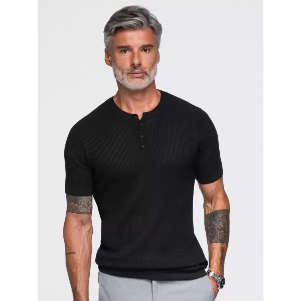  Tricou pentru bărbați OMBRE OM-TSCT-0304 NEGRU 