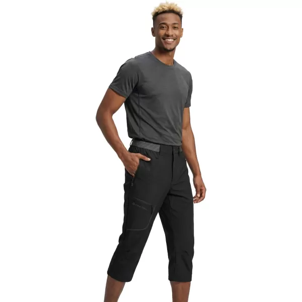  Pantaloni capri pentru bărbați ALPINE PRO WEDER 2 NEGRU 