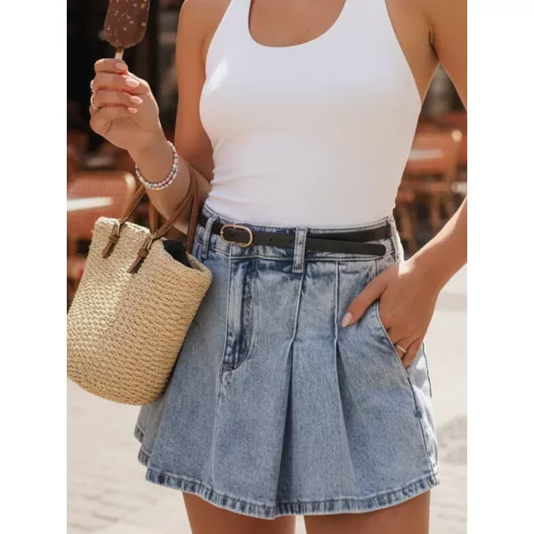  Pantaloni scurți de damă DSTREET SY0479 ALBASTRU 