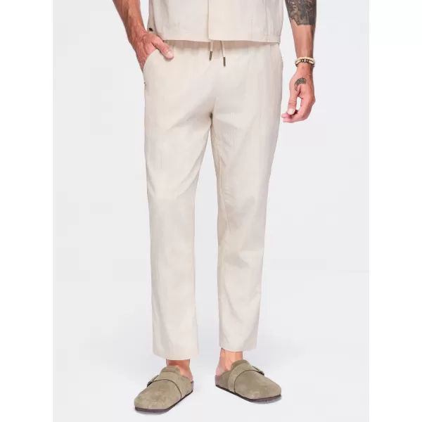 Pantaloni pentru bărbați OMBRE OM-PACP-0312 CREMĂ 