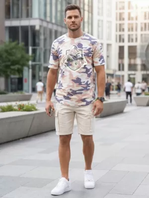 Tricou pentru bărbați DSTREET NX2003R-BT-M BEJ