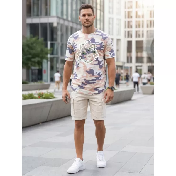  Tricou pentru bărbați DSTREET NX2003R-BT-M BEJ 