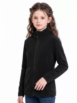 Hanorac fleece pentru copii ALPINE PRO SIUSO 4 NEGRU