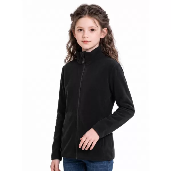  Hanorac fleece pentru copii ALPINE PRO SIUSO 4 NEGRU 