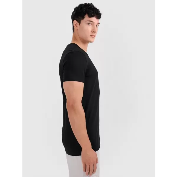  Tricou pentru bărbați 4F RMM00TTSHM3248 NEGRU ADÂNC 