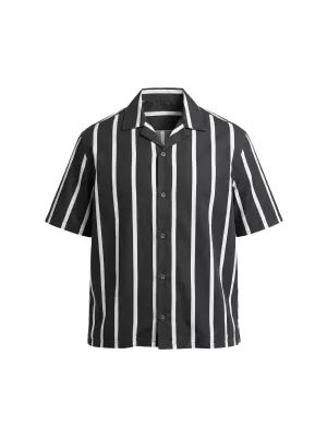 Cămașă pentru bărbați URBAN CLASSICS TB8429-00826 NEGRU/ALB