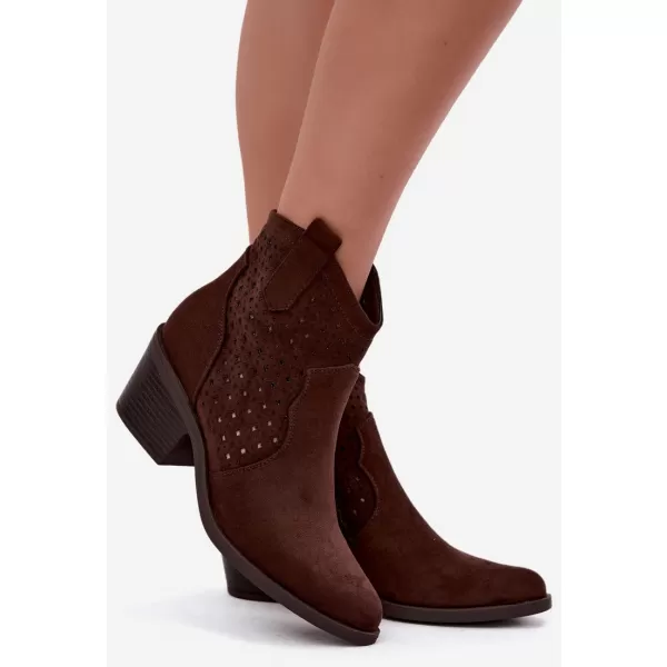 Pantofi de dama S.BARSKI HY62-8149 CIOCOLATĂ 