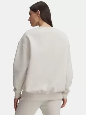 Hanorac de dama UNDER ARMOUR ICON FLEECE OS CREW 1379475-110 ALB