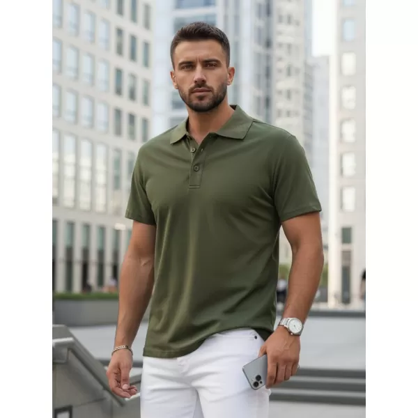  Tricou pentru bărbați cu guler DSTREET PX0511 VERDE 
