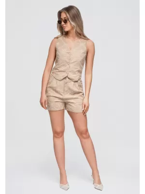 Palton de damă OMBRE OW-VE-E0009 TAUPE