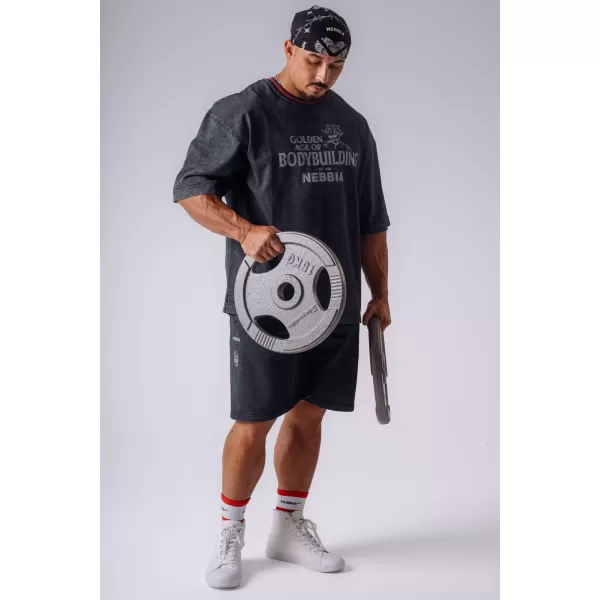  Tricouri pentru bărbați NEBBIA OLYMPIA HEAVYWEIGHT COTTON 941 NEGRU 