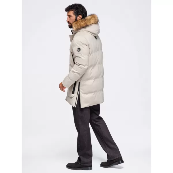  Parka pentru bărbați OMBRE OM-JALJ-0310 CREMĂ 