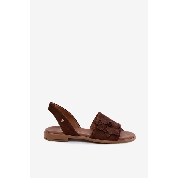  Sandale de dama ZAZOO 40471 CIOCOLATĂ 