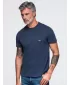 Tricou pentru bărbați OMBRE OM-TSCT-0305 ALBASTRU MARIN